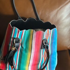Striped Multicolor Tote Bag